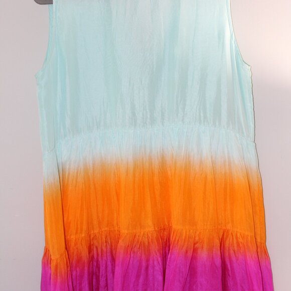 Karina Grimaldi Cambridge Mini Dress Size M 100% Silk - Picture 8 of 13